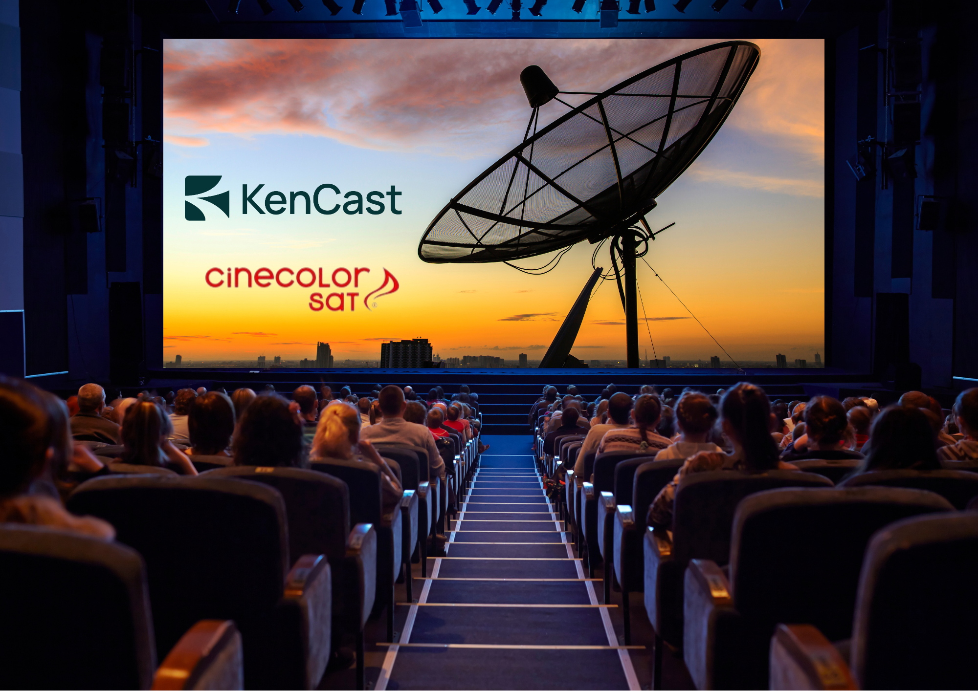 Read more about the article <strong>CinecolorSat chooses KenCast for satellite and terrestrial delivery of digital cinema throughout LATAM </strong>